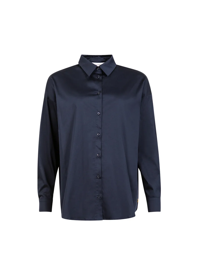 BOXY CLASSIC SHIRT - Navy