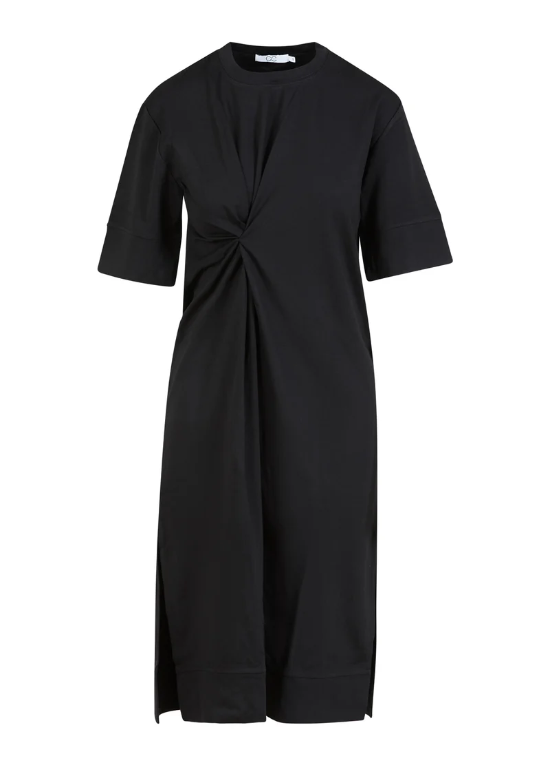CC HEART NOLA DRAPERAD JERSEY KLÄNNING - Black
