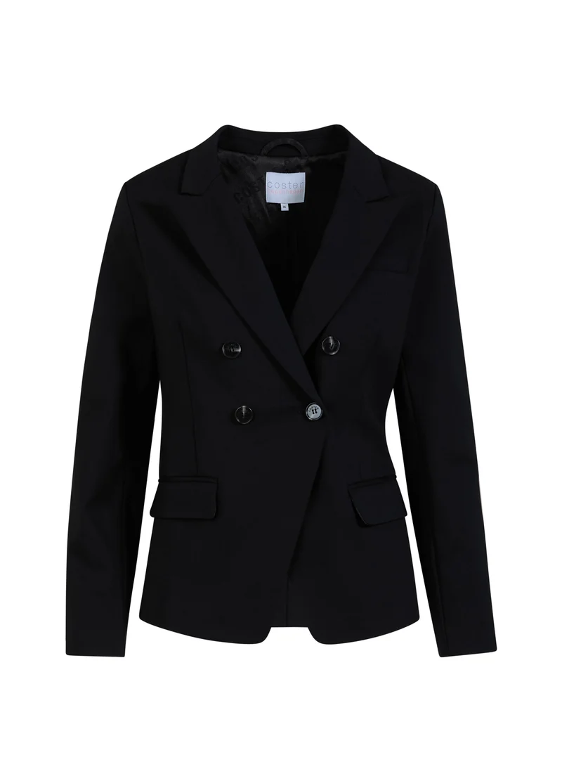 DUBBELRADIG BLAZER MED PRAKTISKA DETALJER - Black