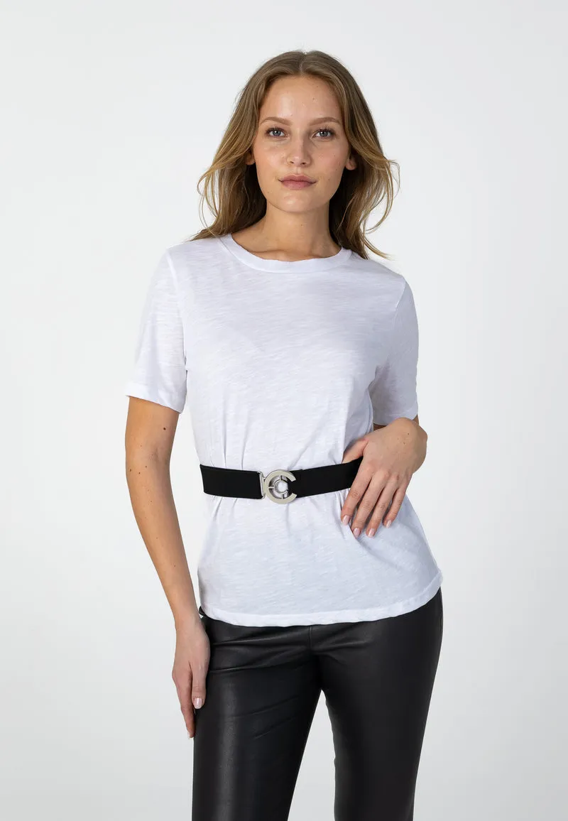 BELT WITH LOGO - Black/silver