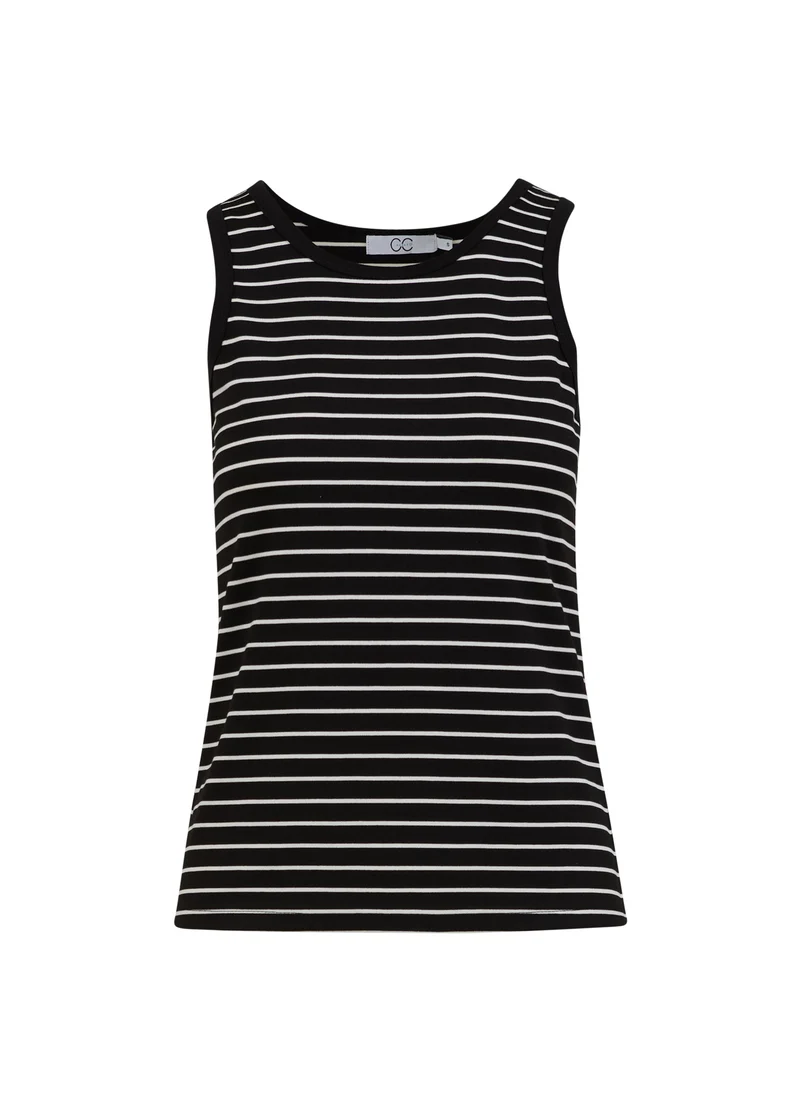 CC HEART FAYE RUTIG T-SHIRT - Black/white stripes