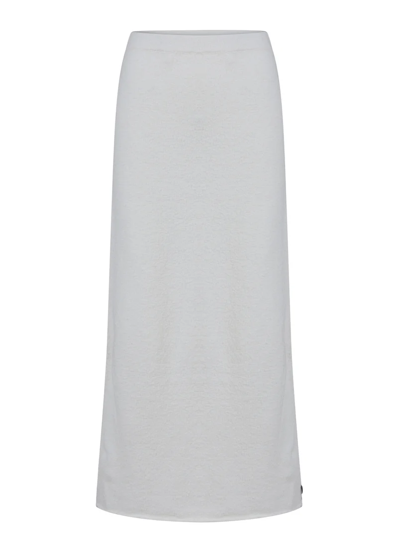 STICKAD KJOL I BOUCLE - Off White