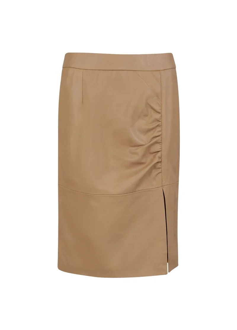 LÄDER BLYNTAKJOL - Beige