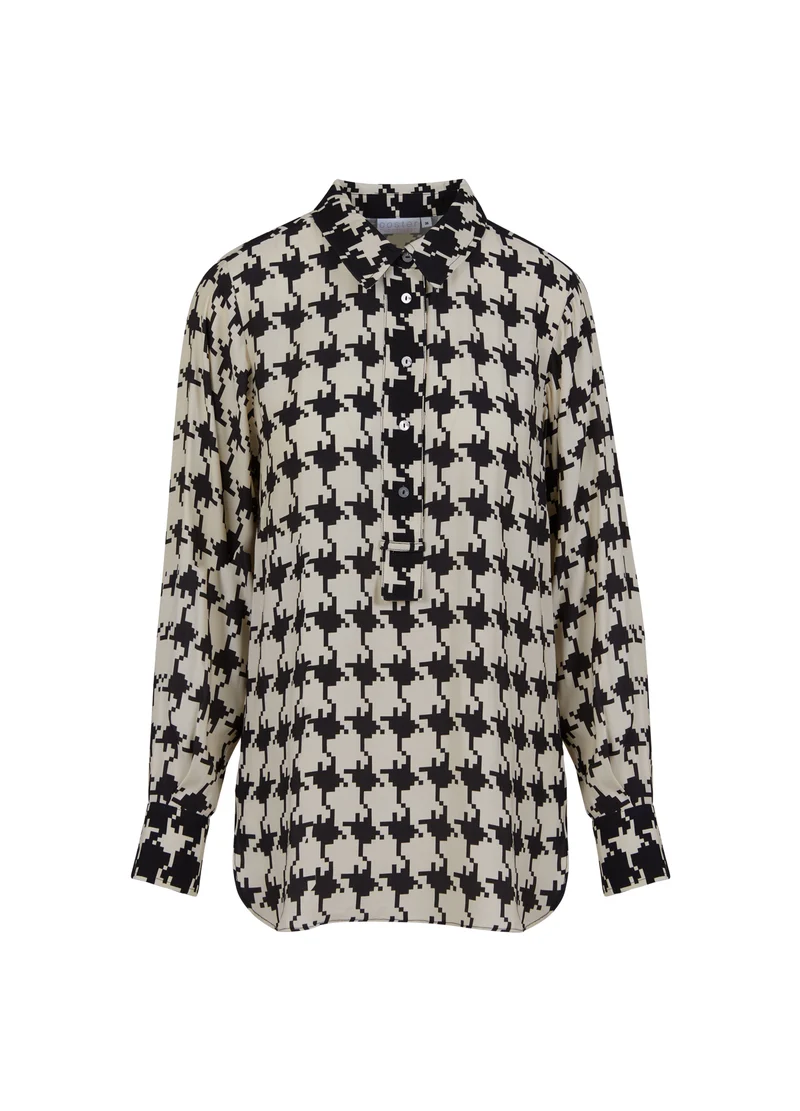 SKJORTA I HUNDSTOOTH MIX TRYCK - Houndstooth mix print
