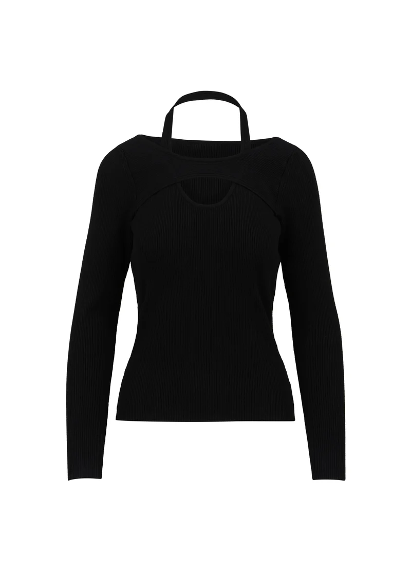 HALTERNECK TRÖJA - Black