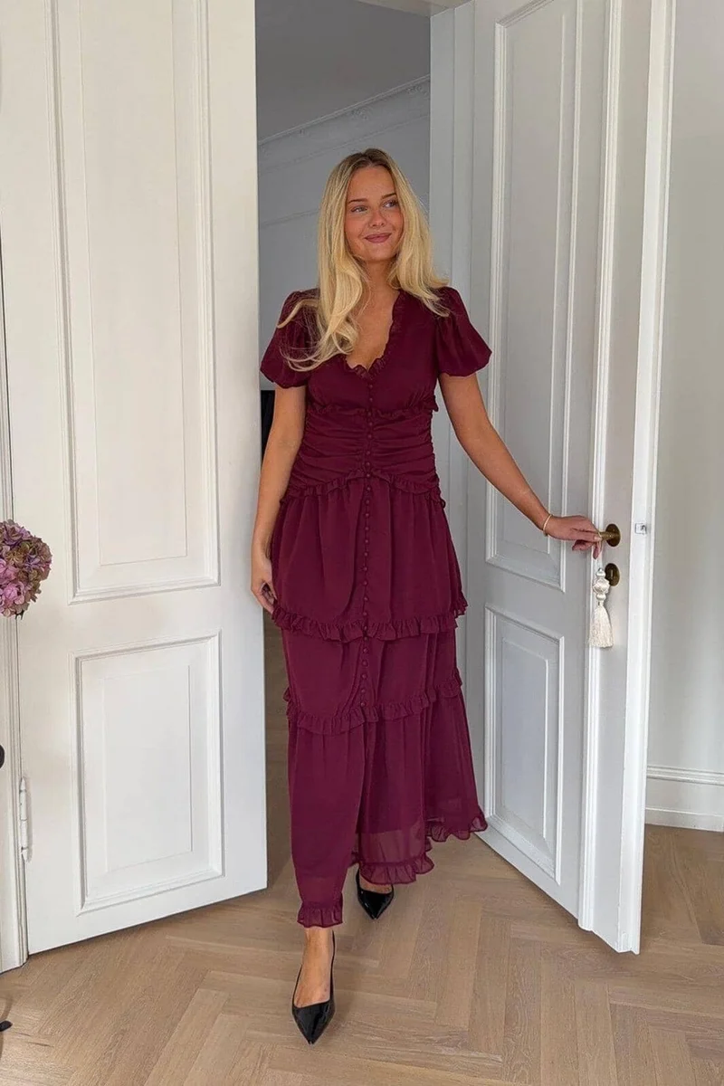 BYIC - Arielic Long Dress A25193 - Bordeaux