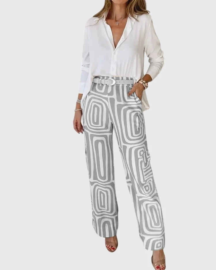 Emilia | Stilsäkra Byxor + Gratis Blus & Bälte