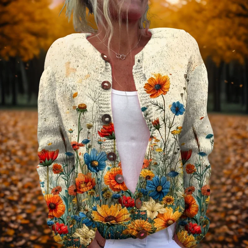 Helena | Vintage Blomster Cardigan