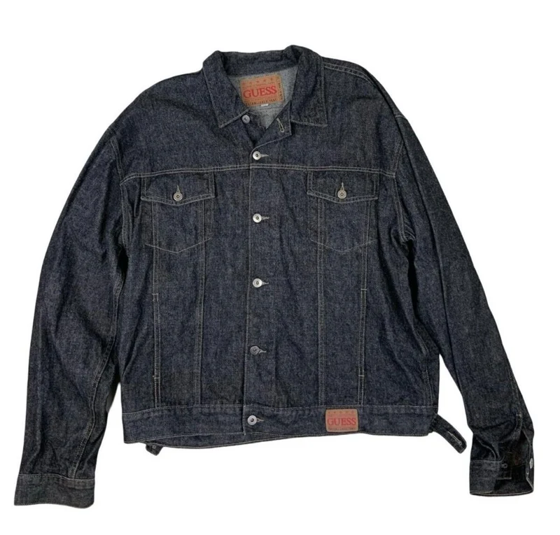 VTG GUESS JEANS DARK WASH DENIM JACKET SIZE XXL