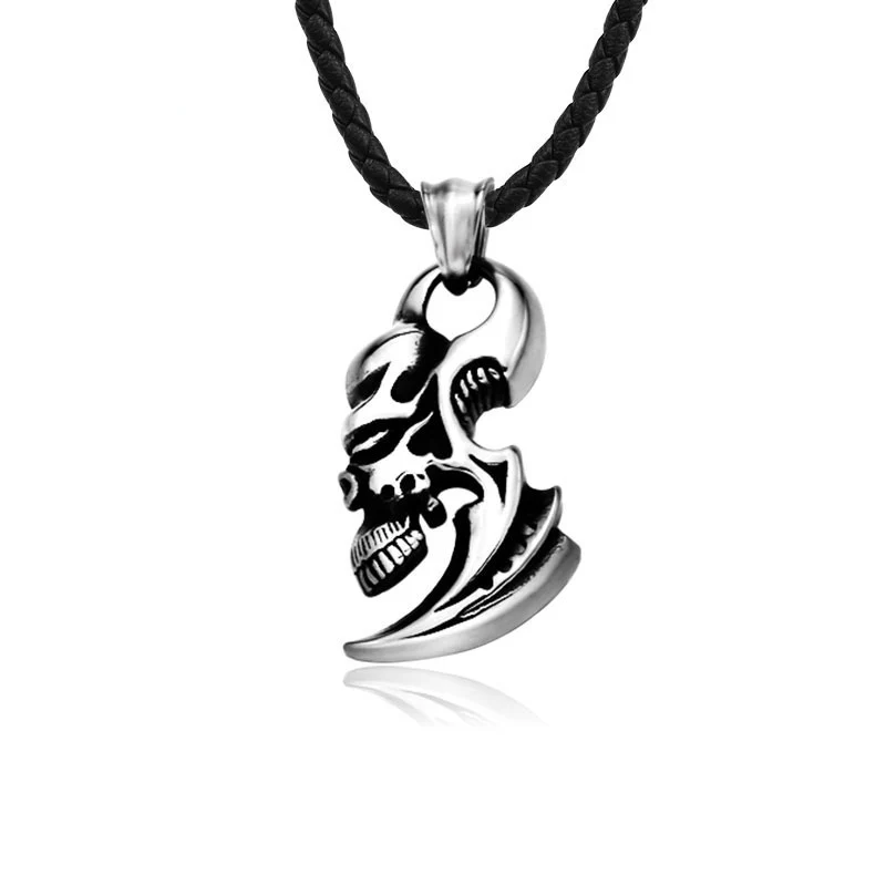 Punk Skull Hook Halsband för män