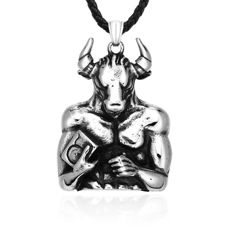 Punk Minotaur Halsband för män