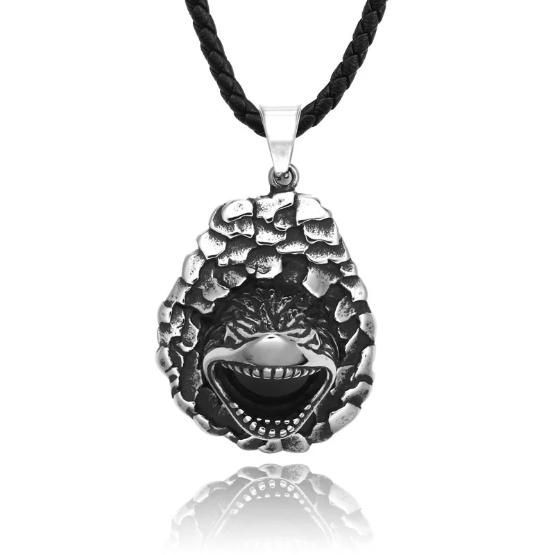 Herrhalsband med punkmönster och krokodilmunn