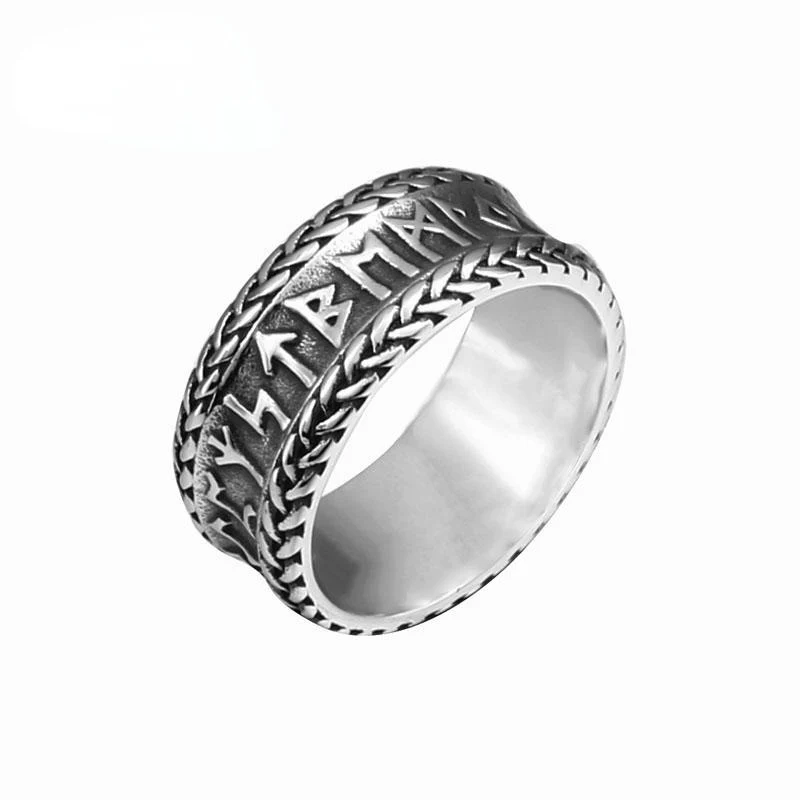Mäns Punk Letter Weave Ring