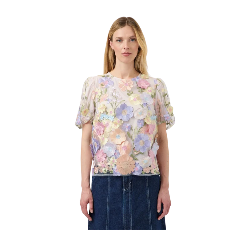 YASFlowering Short Sleeve Top - Lavendula