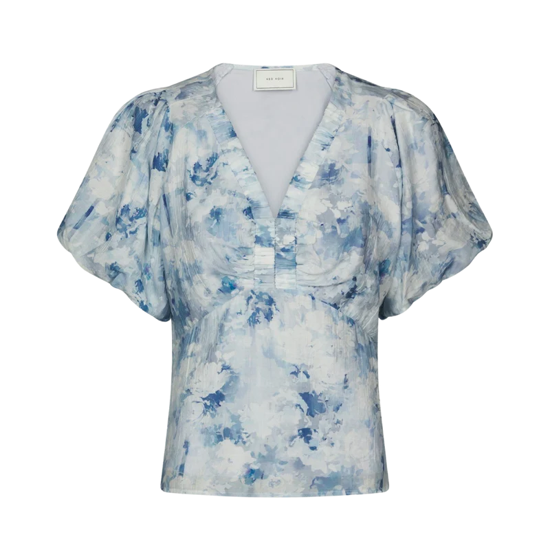 Irina Floral Fusion Blouse - Blue