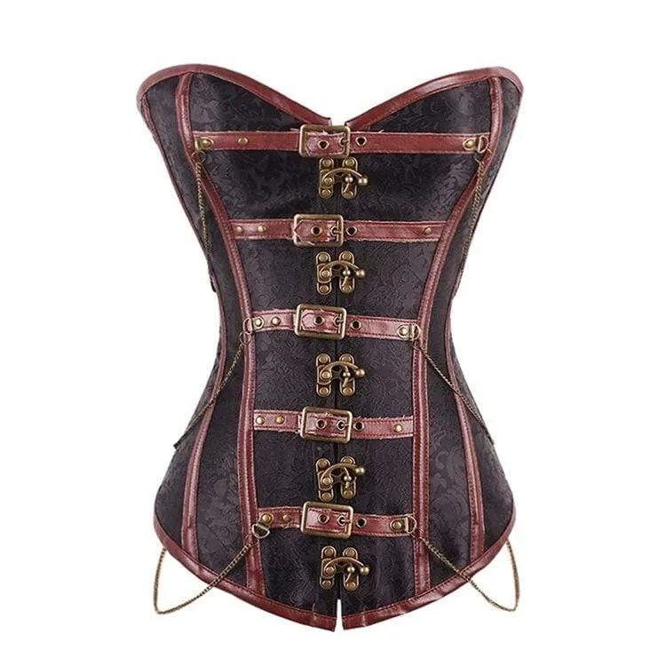 Steampunk flerkedjiga Overbust-korsetter för kvinnor