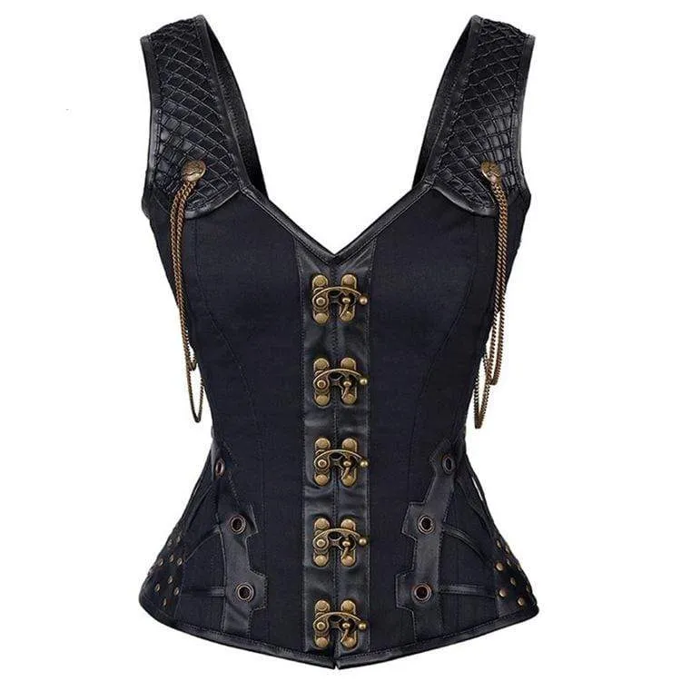 Kvinnors Steampunk Nitar Overbust Korsetter