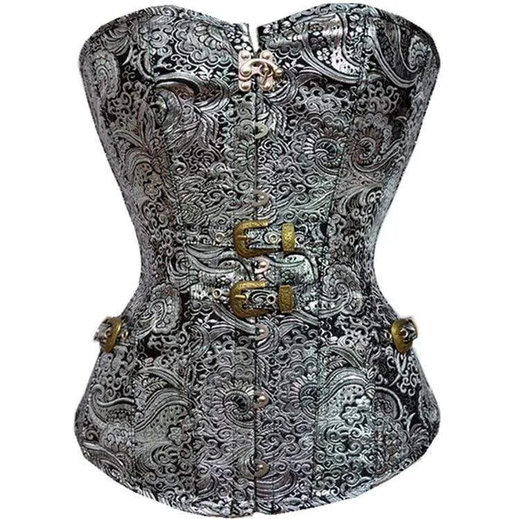 Gothic Jacquard Overbust-korsetter för kvinnor