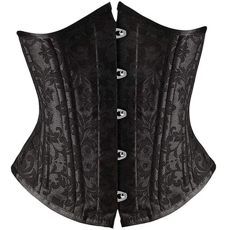 Gothic Jacquard Underbust-korsetter för kvinnor