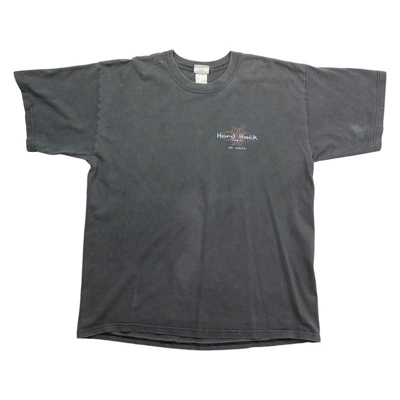 Vintage 90s 00s Grey Hard Rock Cafe St. Louis Souvenir Tshirt M L