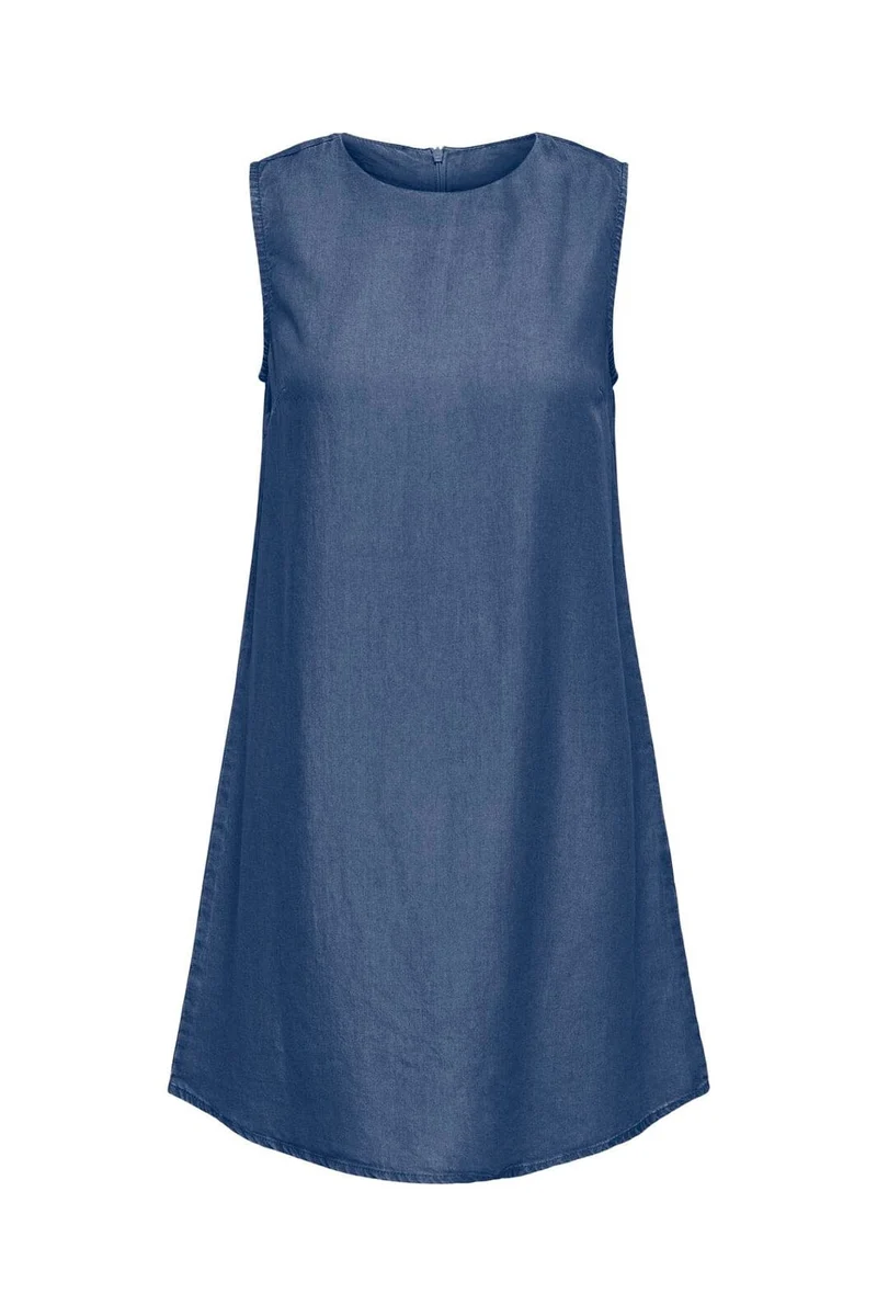 Only - Onlcharis Life Sl Short Dress Cc - 4977086 Dark Blue Denim