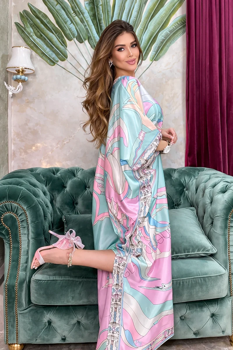 Silk Dress in Pastel Pink