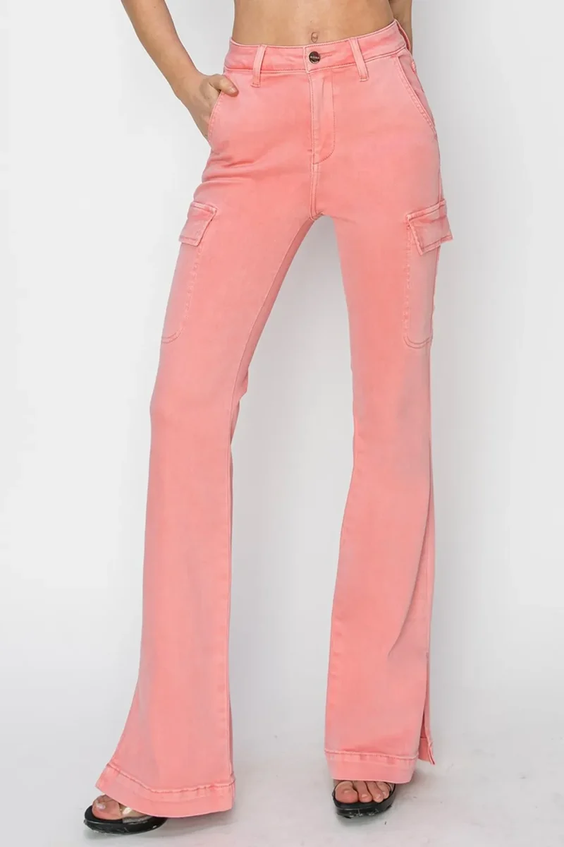 RISEN Full Size Höga Jeans Med Slits I Sidan