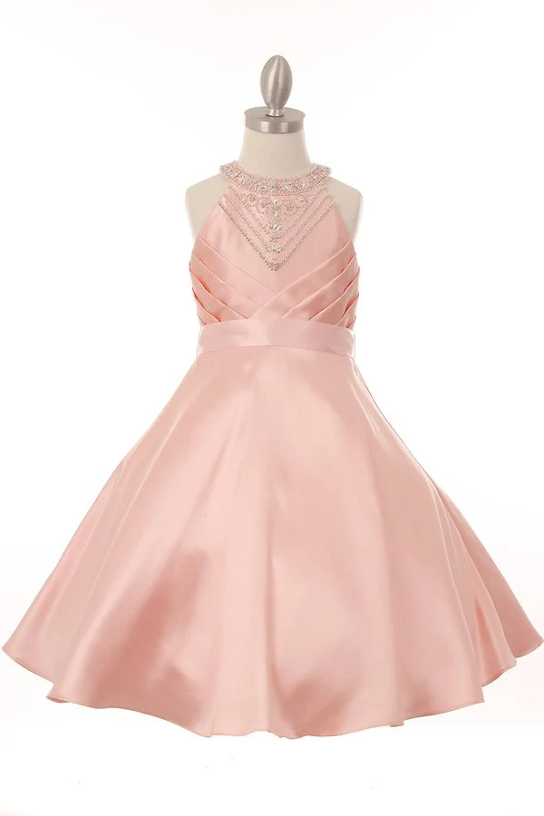 Halter Rhinestone Girl Party Dress från Cinderella Couture USA 5073