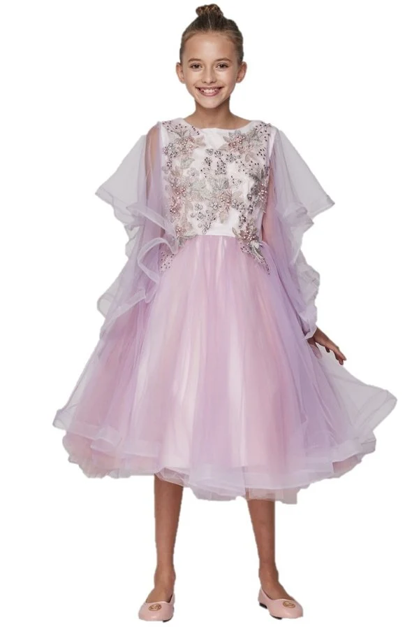 Festklänning i satin mjuk tyll från Cinderella Couture USA AS5068