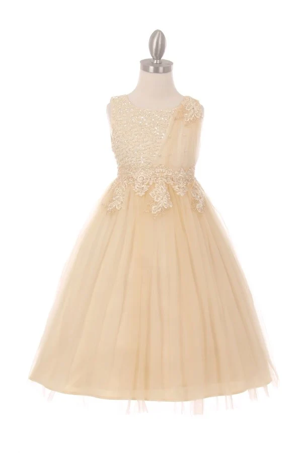 Partyklänning med pärlor i tyll från Cinderella Couture USA AS5009