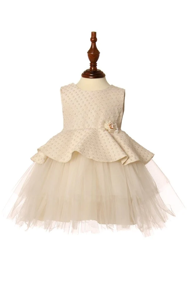 Jaquard Tulle Babyklänning från Cinderella Couture USA 9115B