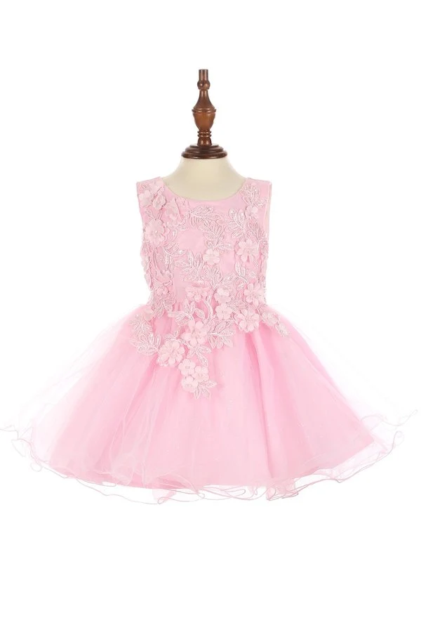 Blommig spets tyll flickklänning från Cinderella Couture USA 9125B