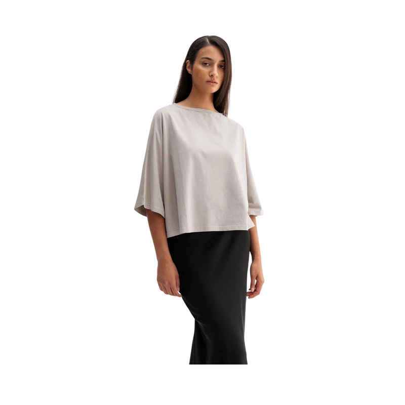 Thea Jersey Tee - Washed Greige