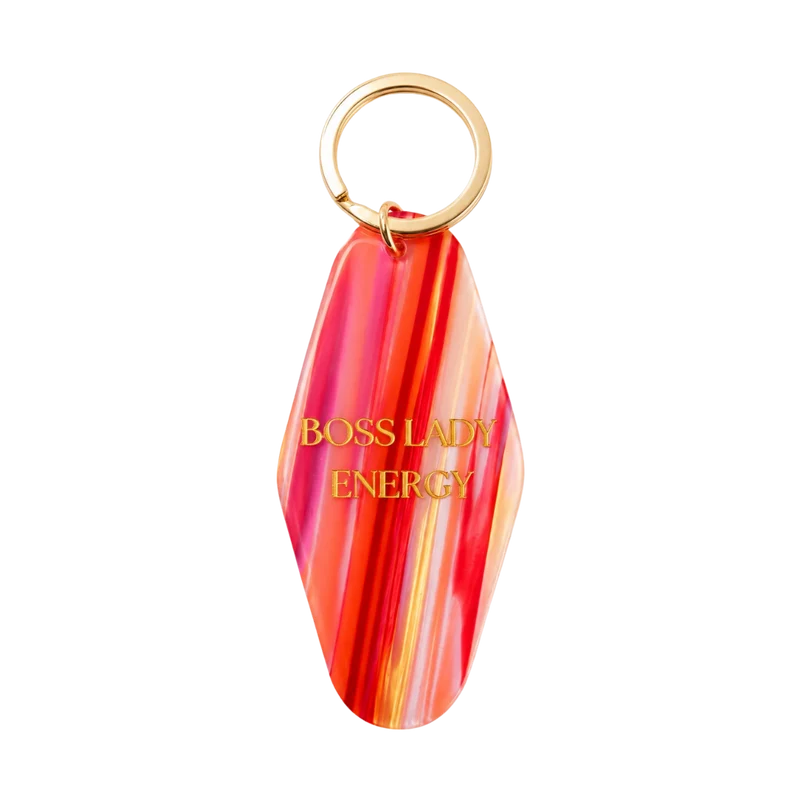 Boss Lady Keychain - Pink