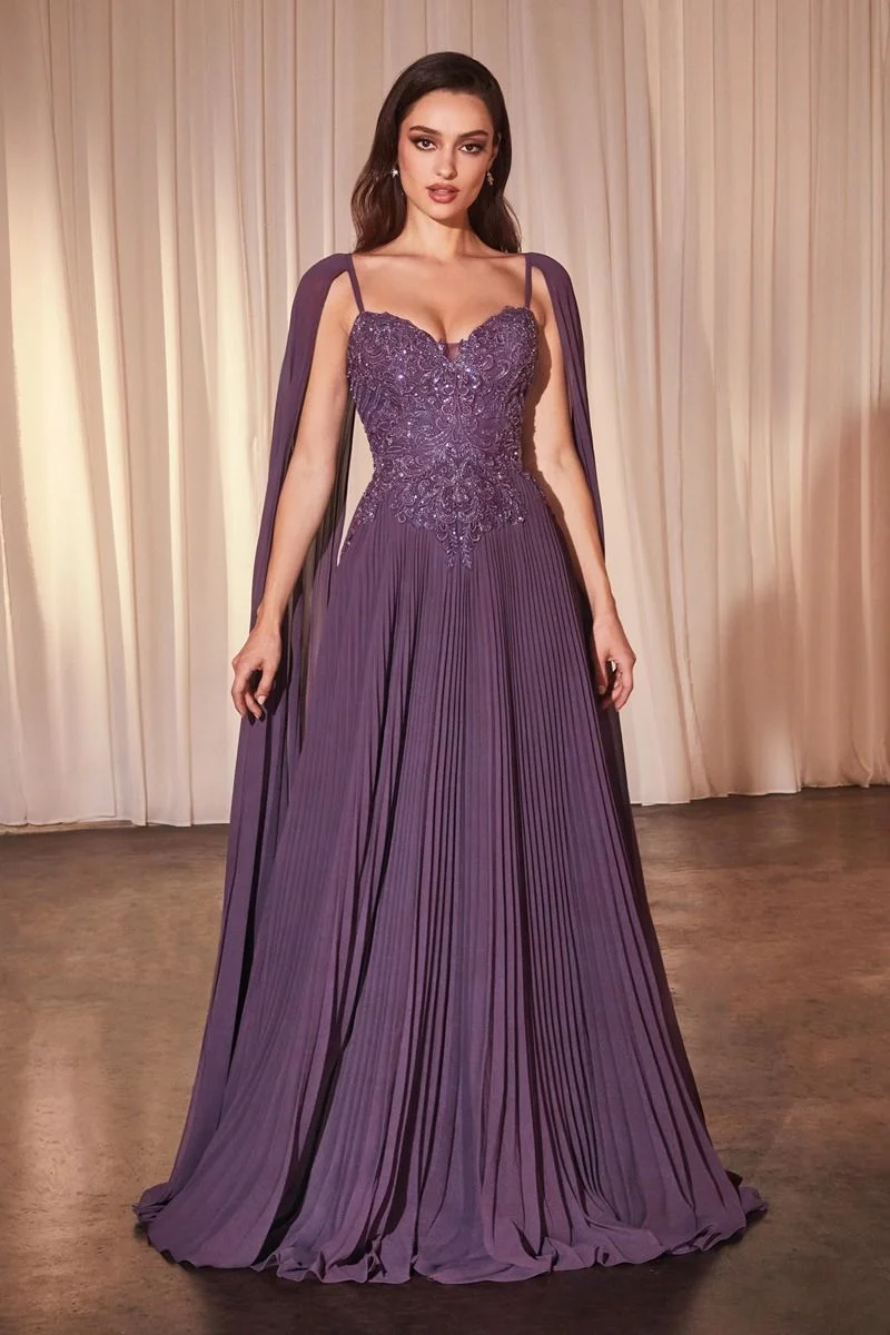 Plisserad A-Line Sweetheart Neckline klänning från Cinderella Divine CJ937 - Speciellt tillfälle/kurvor