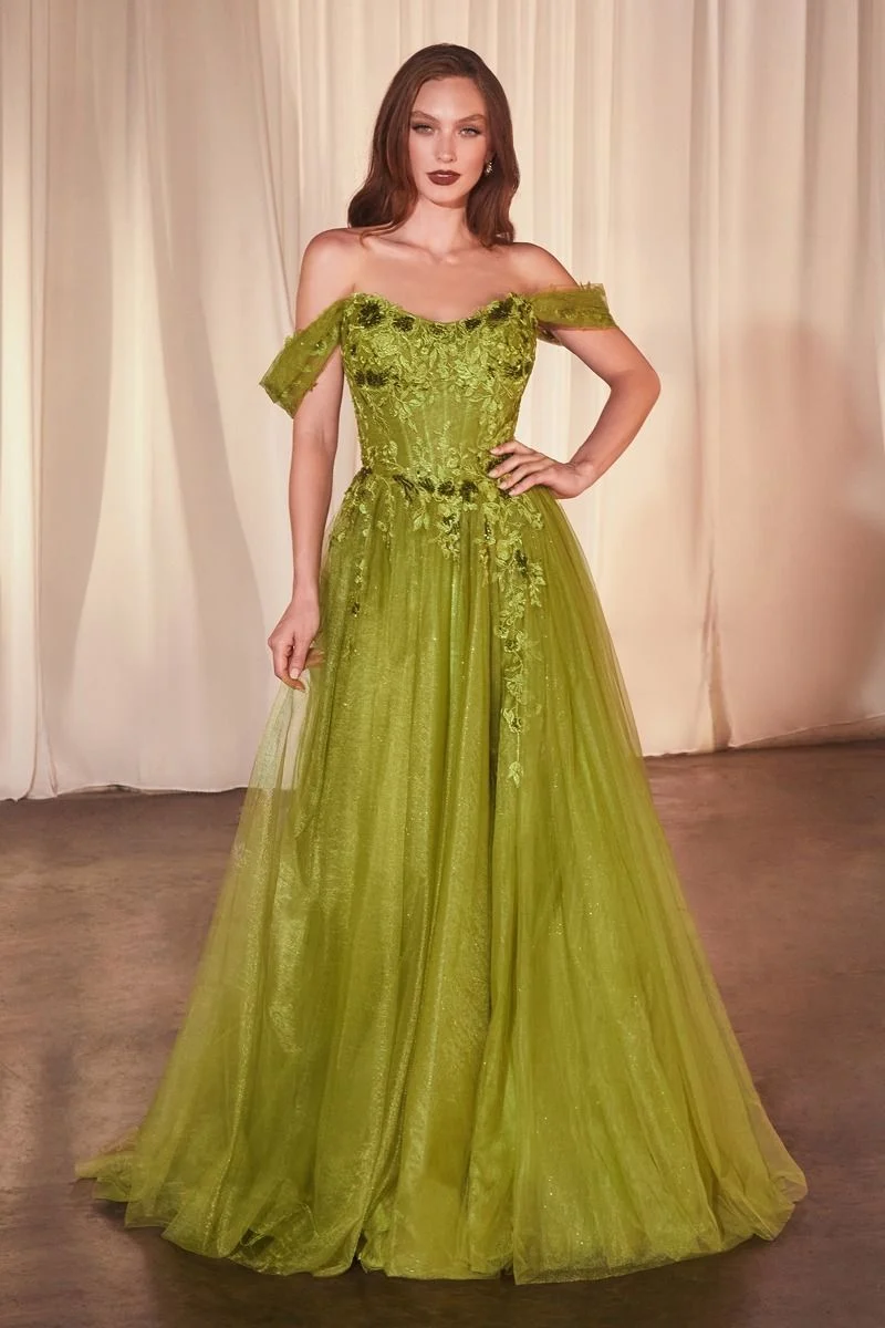 Off The Shoulder Scoop Neckline Klänning från Cinderella Divine CD799 - Speciellt tillfälle/kurvor