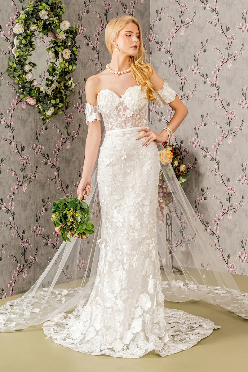 Broderi Sweetheart Mermaid Women Brudklänning från GLS by Gloria - GL3424 - Speciellt tillfälle/kurvor