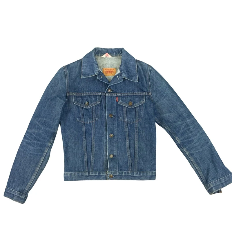 VTG GENUINE 1970s LEVIS RED TAB 70505 TYPE 3 TRUCKER DENIM JACKET XS 34”