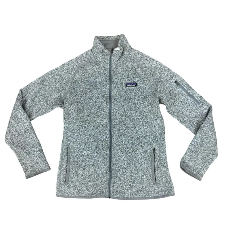 GENUINE PATAGONIA LADIES TECHNICAL ZIP FLEECE JACKET JUMPER GREY 34” 8-10