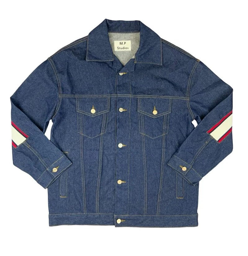 VTG 00s MP STUDIOS MASON PRINCE INDIGO RAW DENIM JACKET XL