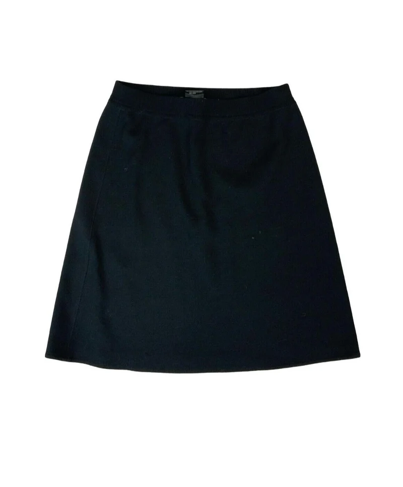 VTG 80s 90s ESCADA BLACK WOOL MINI SKIRT SIZE S M