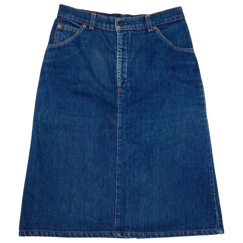 Vintage 70s Orange Tab Levi’s Denim Skirt 12 M