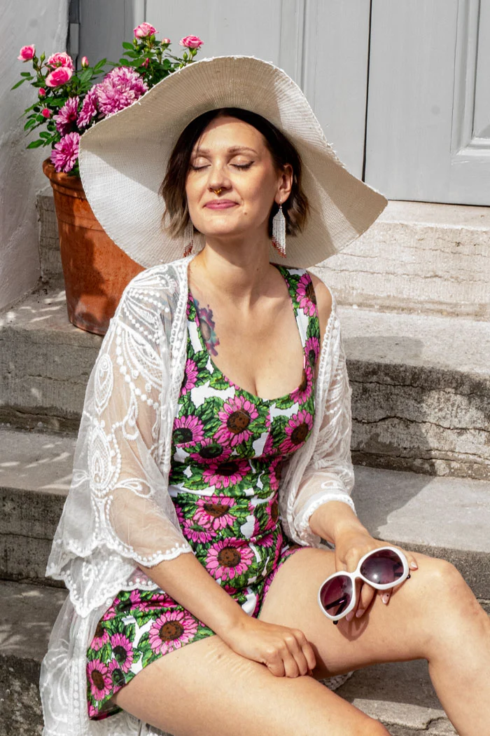 Ronja Romper - Sunflower pink