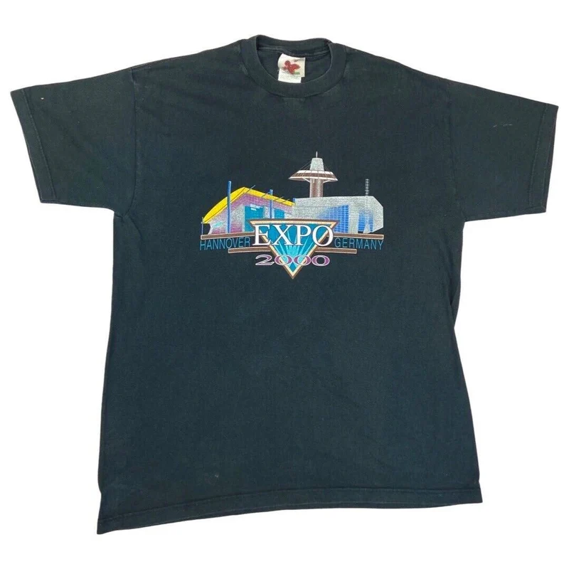 Vintage 2000 Black Hanover Expo T-shirt L