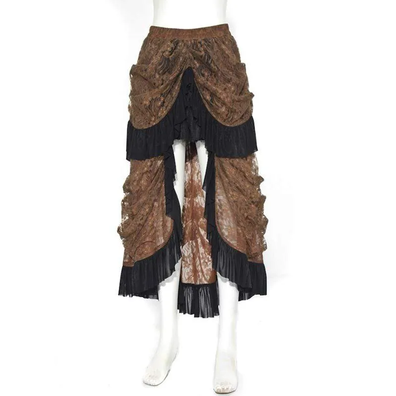 Vintage lång ruched Layard kjol