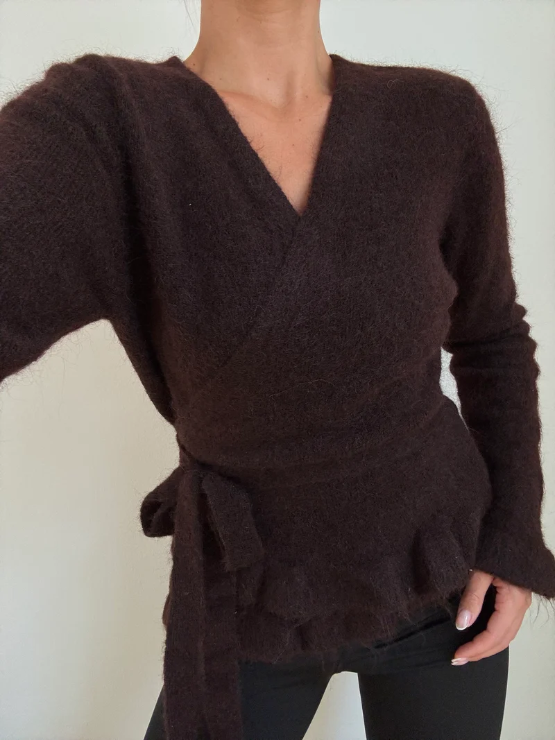 Marika cardigan mørkebrun