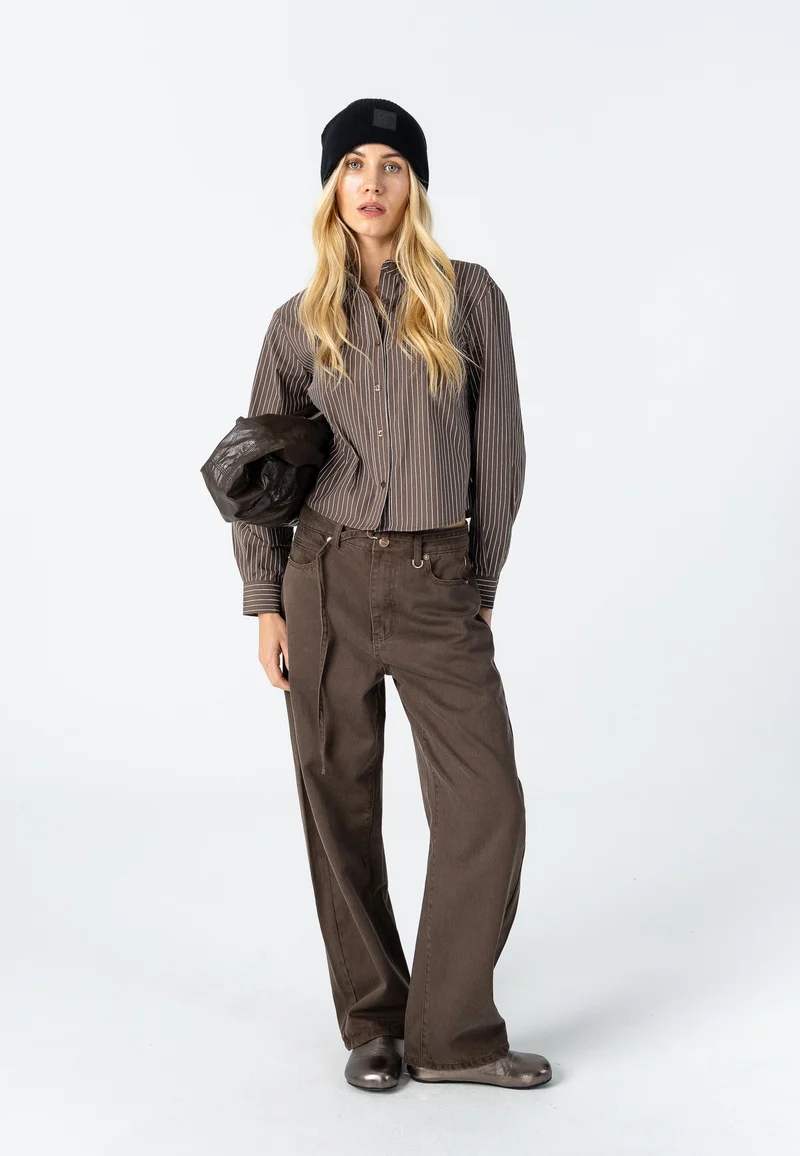 Lyocell jeans - Petra passform - Chocolate brown