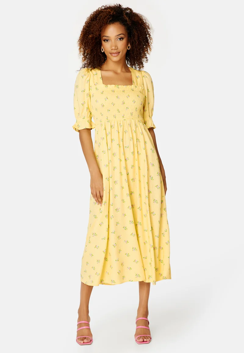 Ulrikke Smock Midi Dress