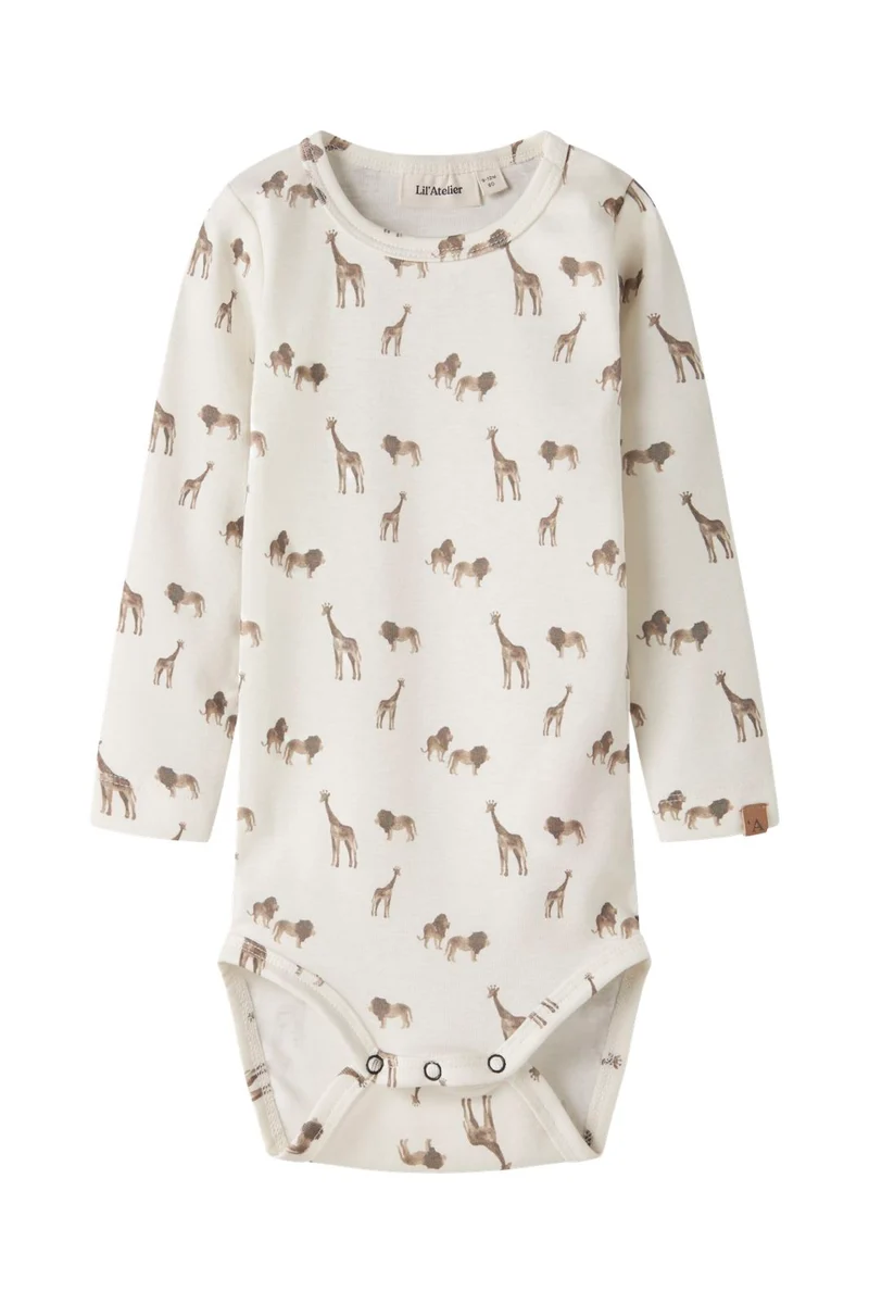 Lil' Atelier - Nbmlayo Geu Ls Slim Body Lil - 5037975 Coconut Milk Lion