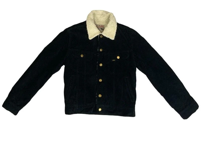 VTG LEE STORM RIDERS JAPANESE SHERPA LINED CORDUROY JACKET SANFORIZED S 36